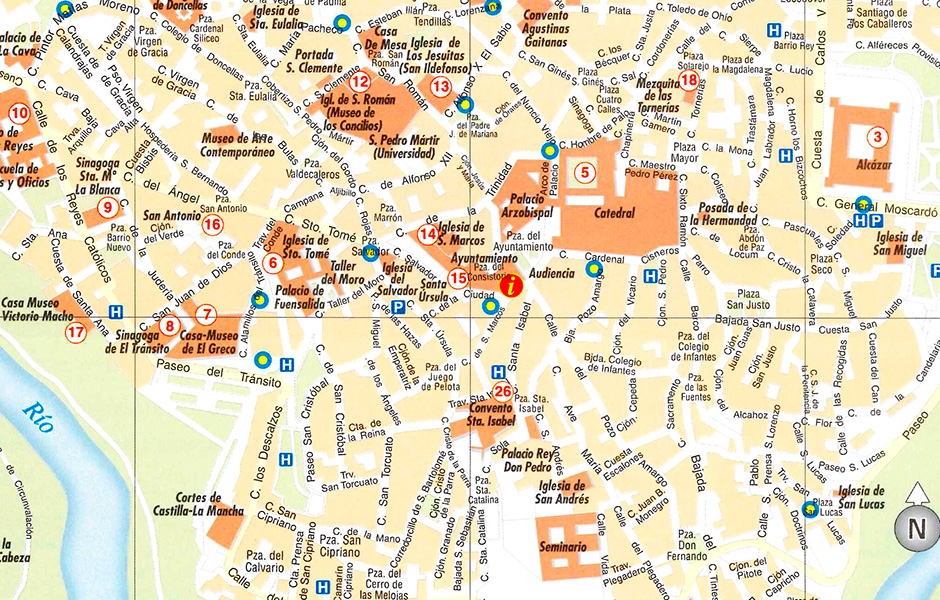 Toledo Tourist Map